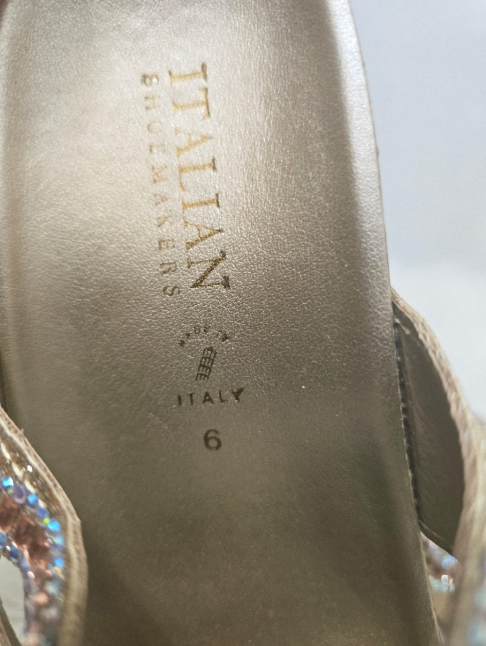Italian Shoemakers Rose Gold Wedge Sandals Size 6 - Picture 5 of 5